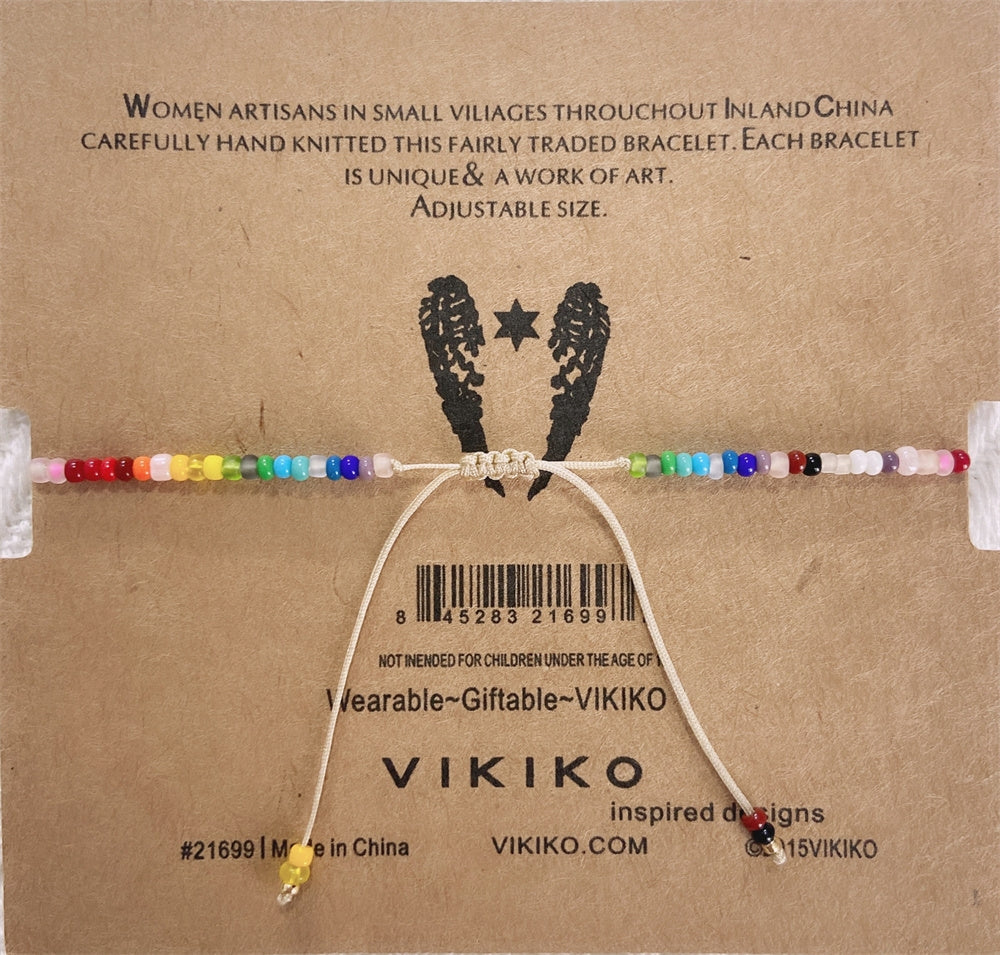 VIKIKO Boho Rainbow Beads Bracelet for Girl Gifts