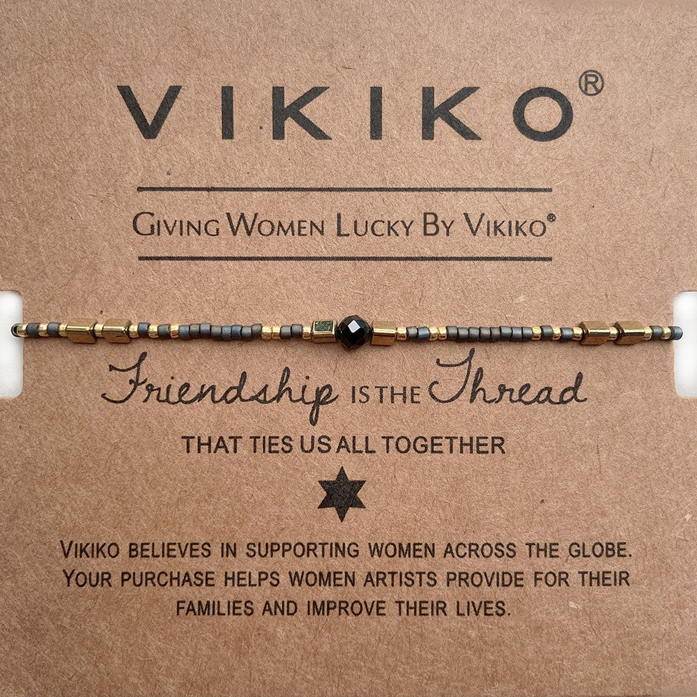 VIKIKO Lucky Miyuki Seed Beads Bracelet for Women Girl Gift Handmade Beaded Jewelry Natural Stone Adjustable Bracelets