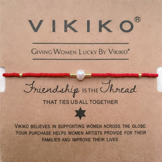 VIKIKO Miyuki Delica Beads Dainty Bracelet Freshwater Pearl Bracelets