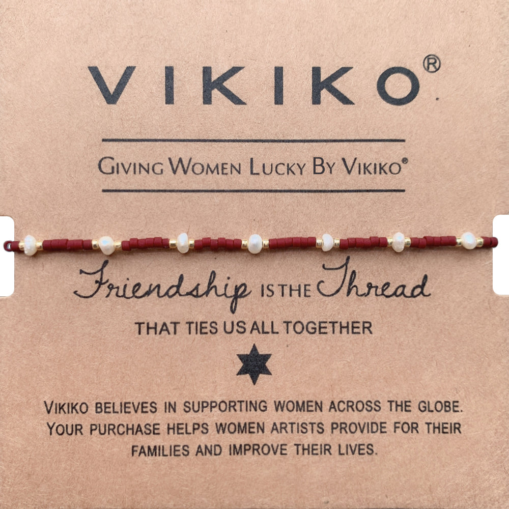 VIKIKO Natural Pearl Bracelet Jewelry for Women Gift Miyuki Seed Beads Bracelets Dainty Bracelet for Girl