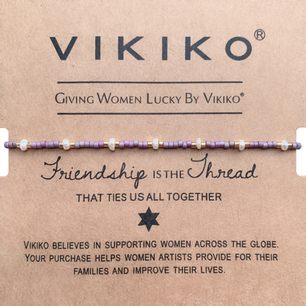 VIKIKO Natural Pearl Bracelet Jewelry for Women Gift Miyuki Seed Beads Bracelets Dainty Bracelet for Girl