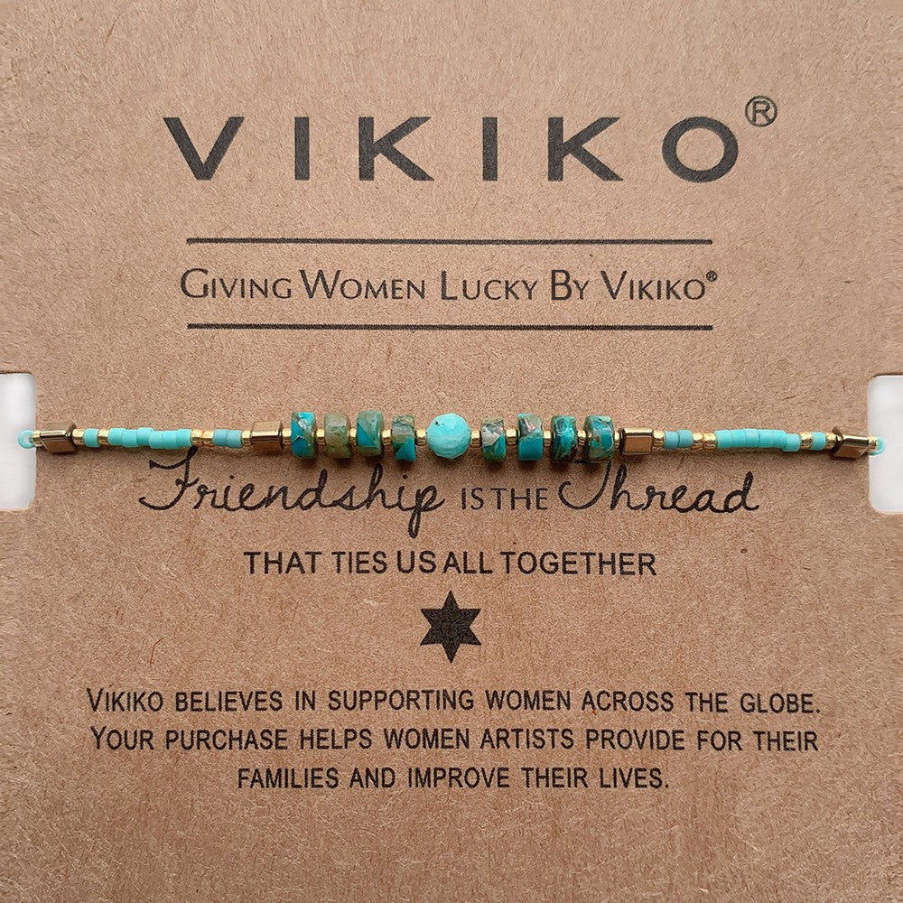 VIKIKO Miyuki Delica Beads Bracelet Natural Stone Freshwater Pearl Dainty Bracelets Set