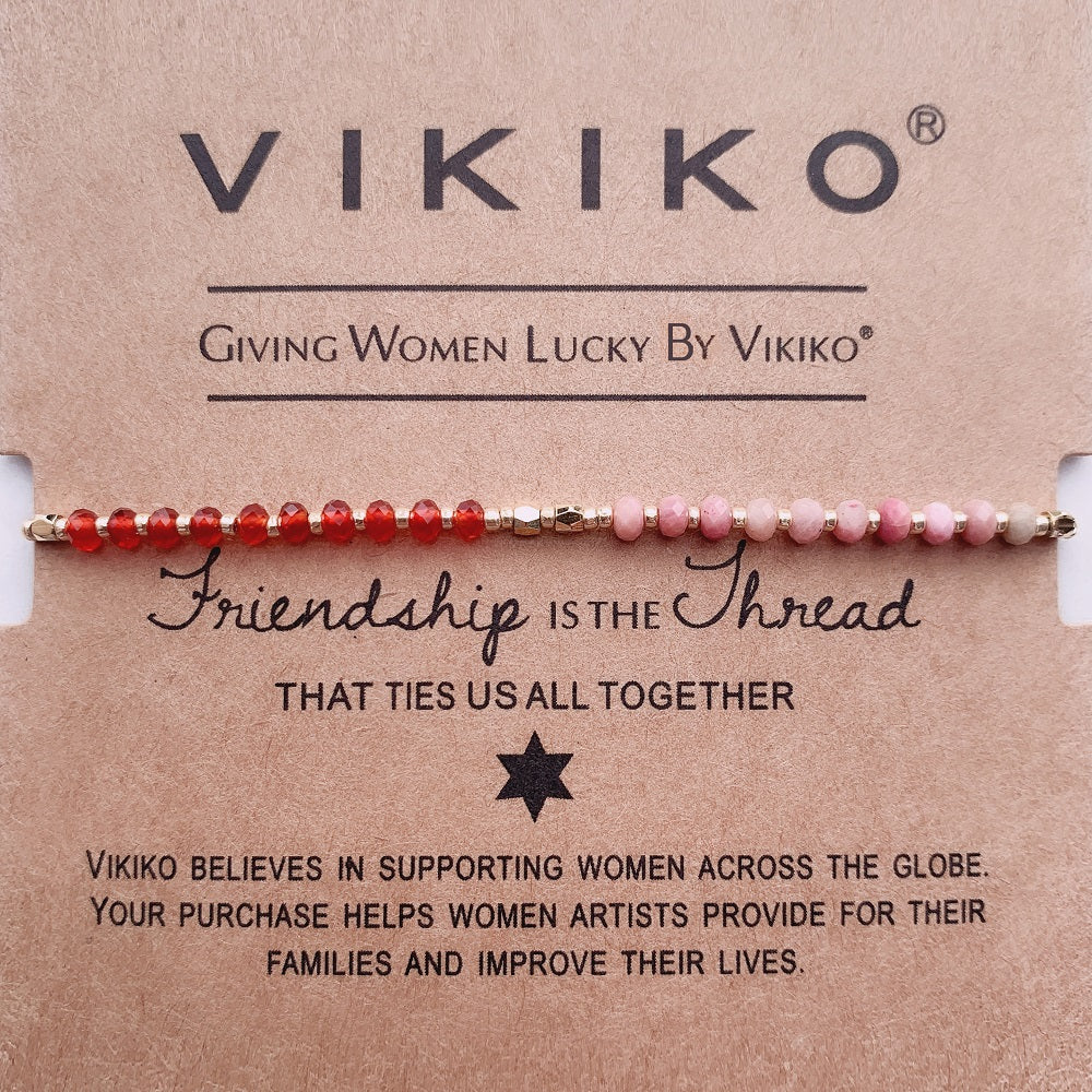 VIKIKO 3pcs/lot Bracelet set Jewelry Natural Stone Beaded Bracelet Jewelry Gift Freshwater Water Pearl Bracelet Red Miyuki Bracelet