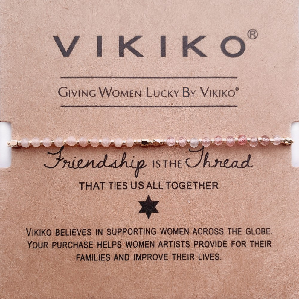 VIKIKO Natural Stone Pearl Bracelet Miyuki Beads Dainty Bracelets Set