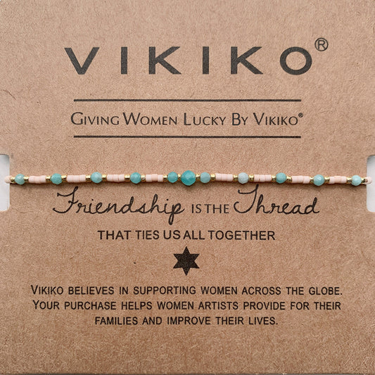 VIKIKO Natural Stone Bracelet Jewelry Miyuki Dainty Bracelet Gift for Her