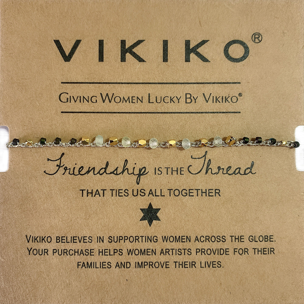 VIKIKO Black Beaded Bracelet for Women Natural Stone Bracelet Handmade Braided Bracelet Miyuki Beads Bracelet