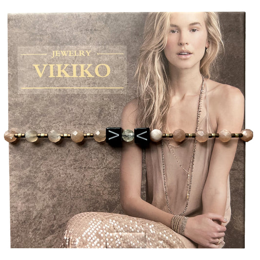 VIKIKO 5mm Natural Stone Beaded Bracelet Miyuki Beads Adjustable String Bracelets