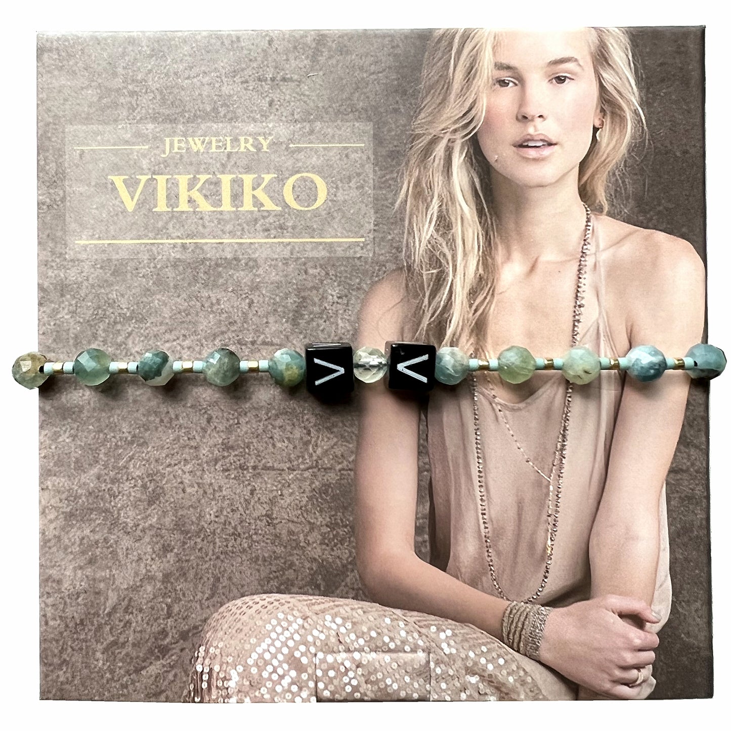 VIKIKO 5mm Natural Stone Beaded Bracelet Miyuki Beads Adjustable String Bracelets