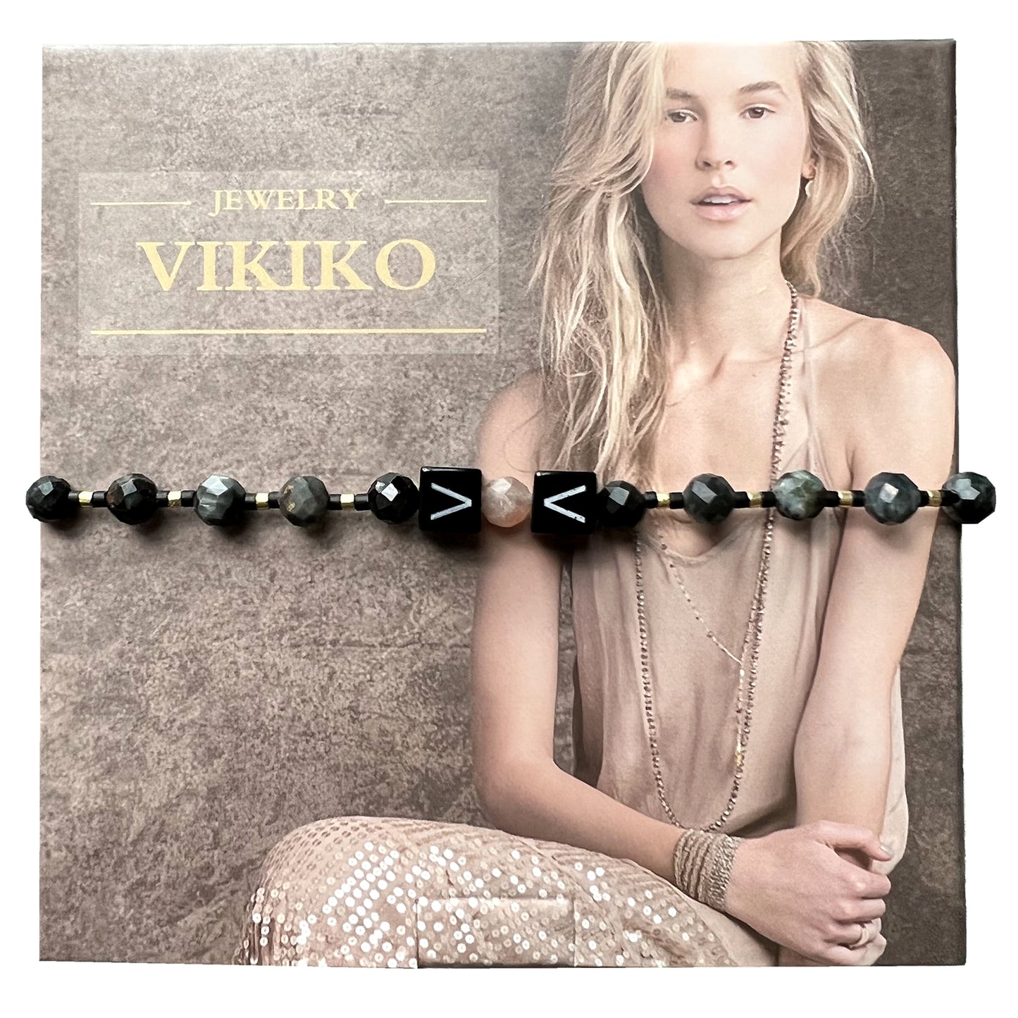 VIKIKO 5mm Natural Stone Beaded Bracelet Miyuki Beads Adjustable String Bracelets