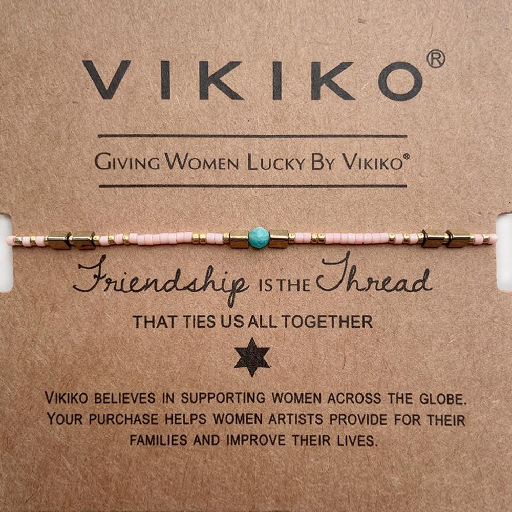 VIKIKO Lucky Miyuki Seed Beads Bracelet for Women Girl Gift Handmade Beaded Jewelry Natural Stone Adjustable Bracelets