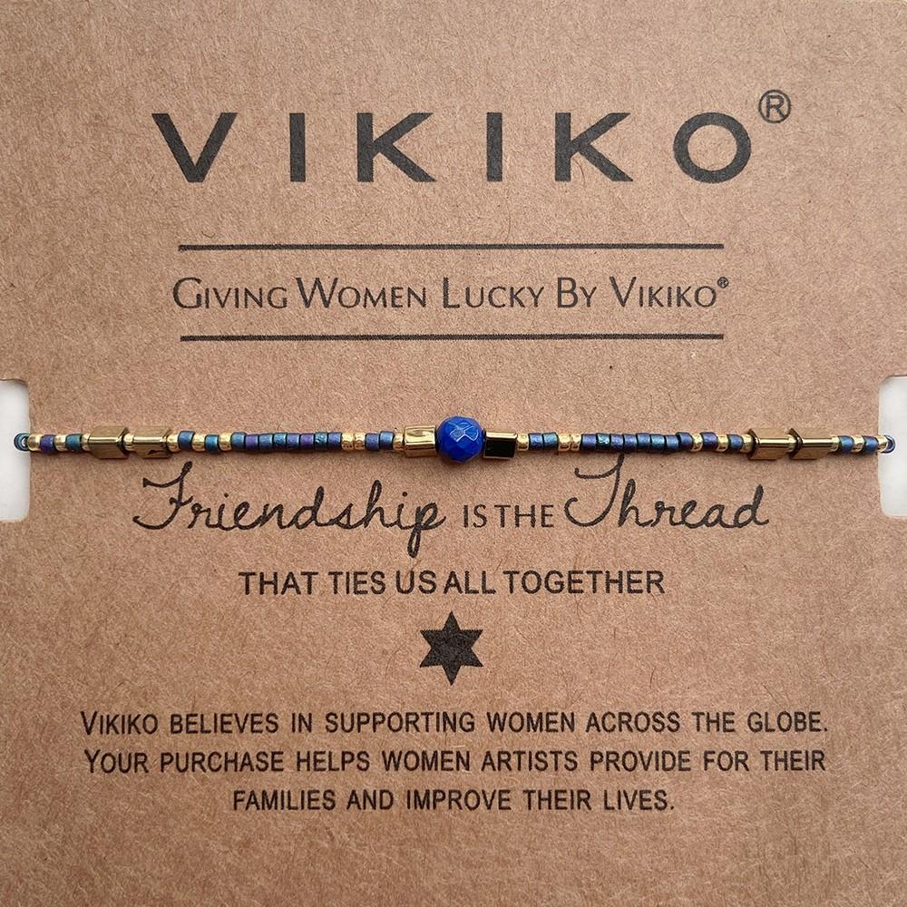 VIKIKO Lucky Miyuki Seed Beads Bracelet for Women Girl Gift Handmade Beaded Jewelry Natural Stone Adjustable Bracelets